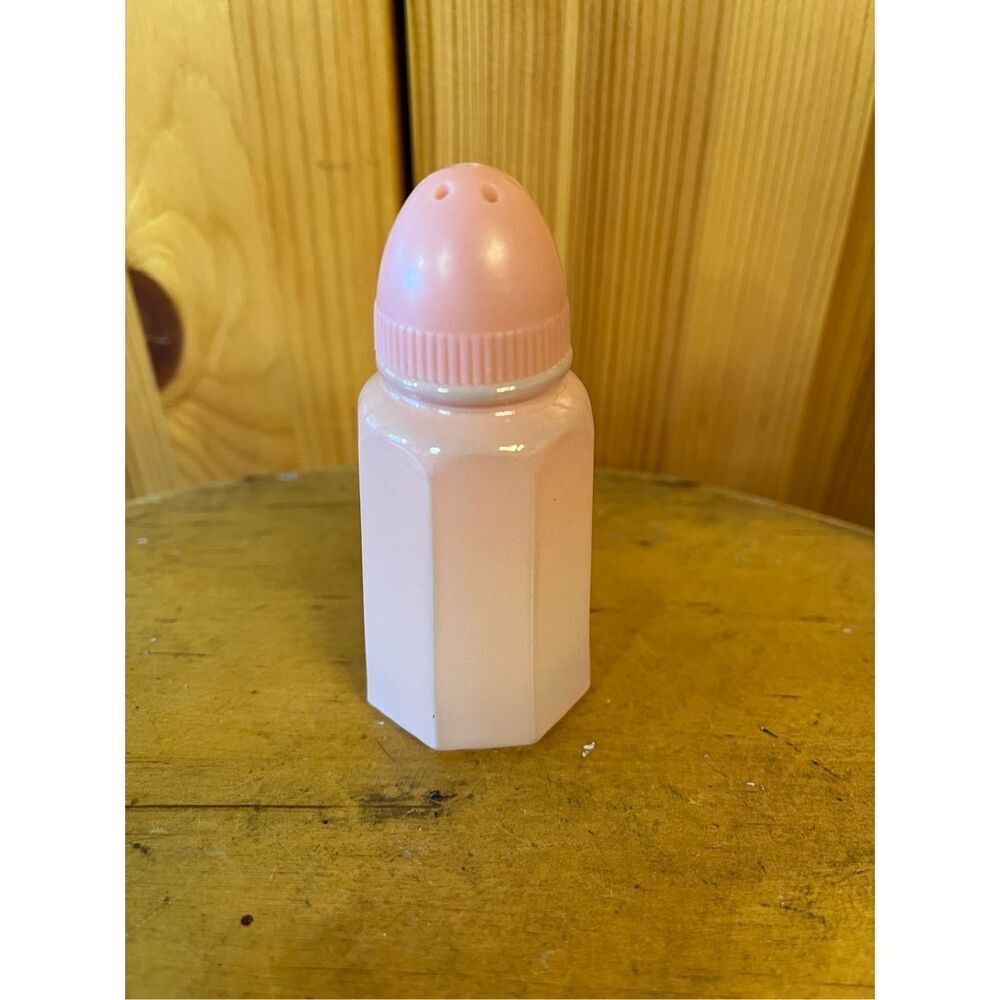 Vintage Hazel Atlas Pink Glass Salt or Pepper Shaker (6409)